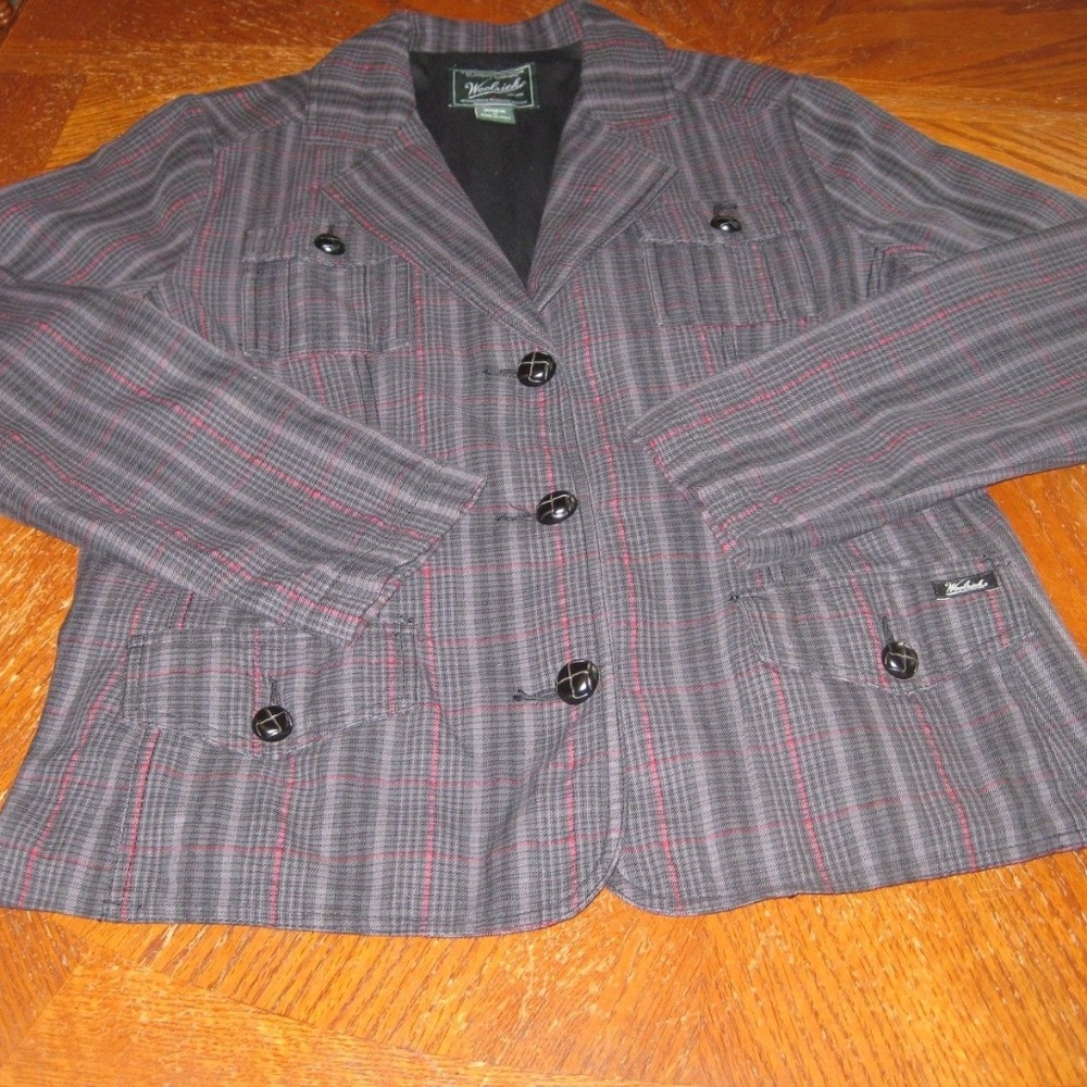 Woolrich Lined Safari Blazer Jacket Black, Medium